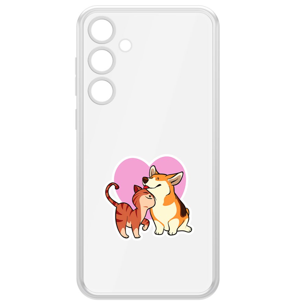 

Чехол-накладка Clear Case Любовь противоположностей для Samsung Galaxy A55 5G (A556), Прозрачный
