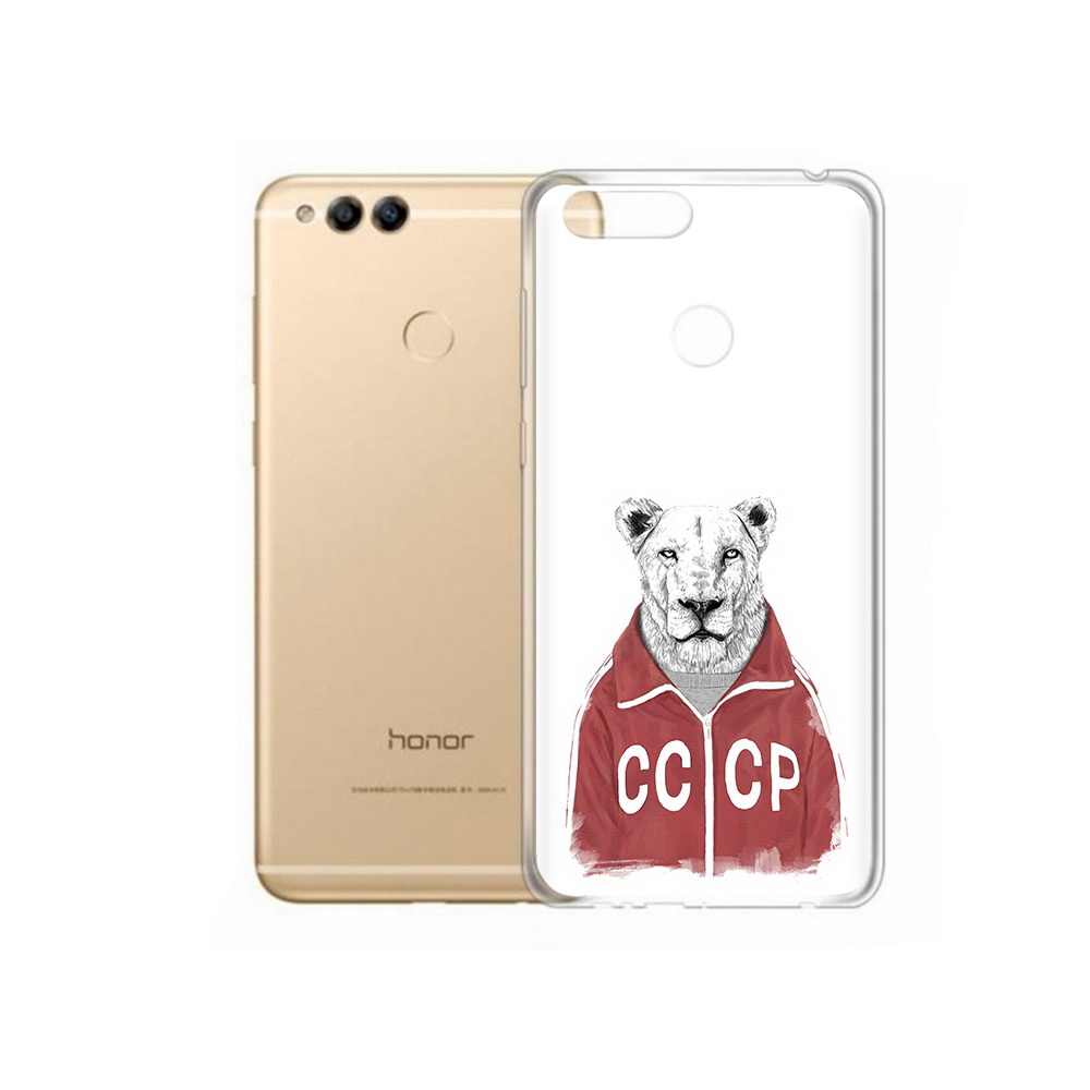 

Чехол MyPads Tocco для Huawei 7X львица ссср (PT94112.65.450), Прозрачный, Tocco