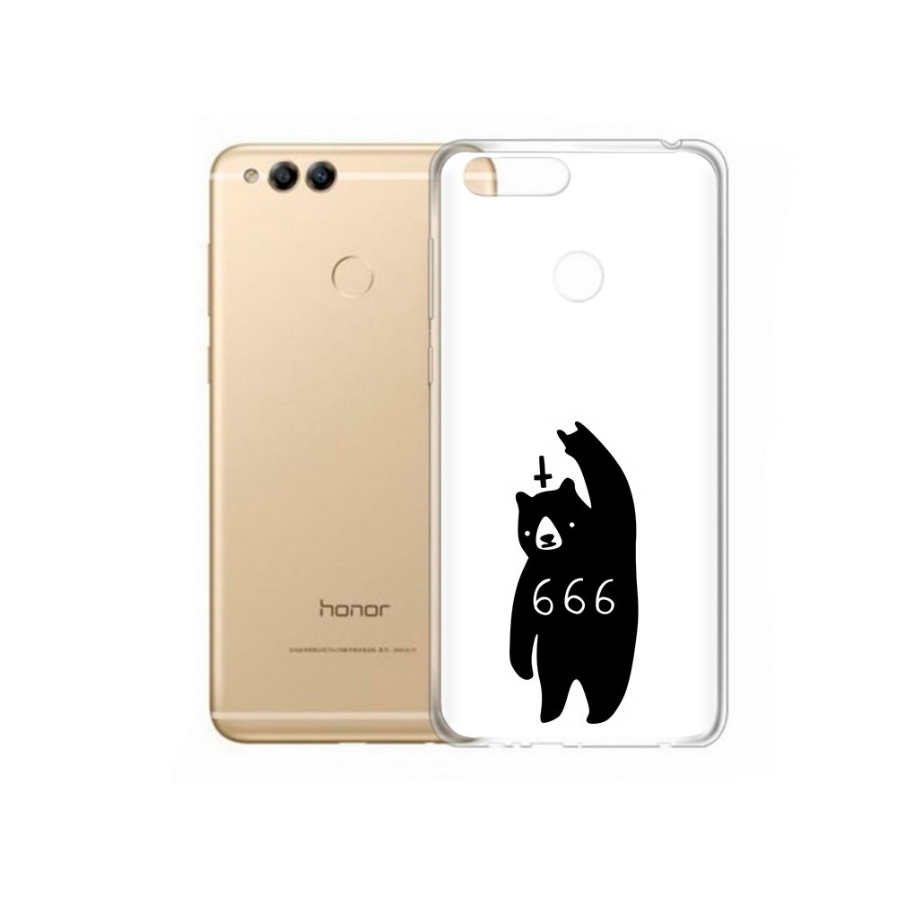 

Чехол MyPads Tocco для Huawei 7X медведь 666 (PT94112.65.462), Прозрачный, Tocco
