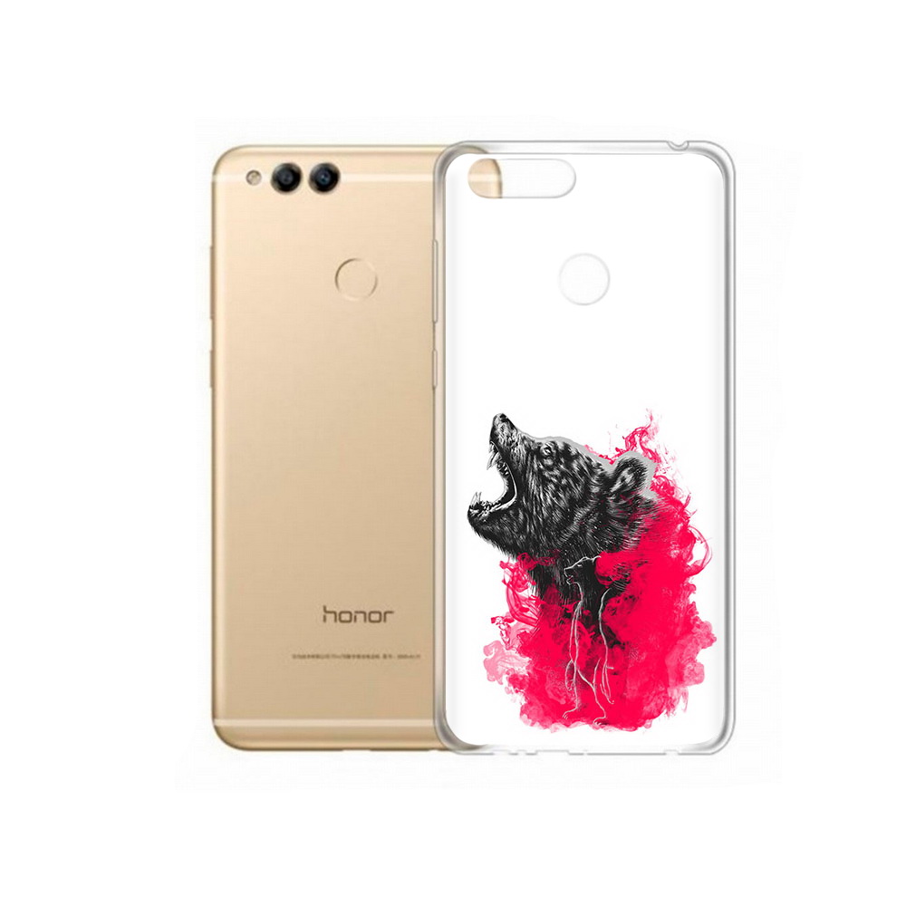 

Чехол MyPads Tocco для Huawei 7X медведь в дымке (PT94112.65.463), Прозрачный, Tocco
