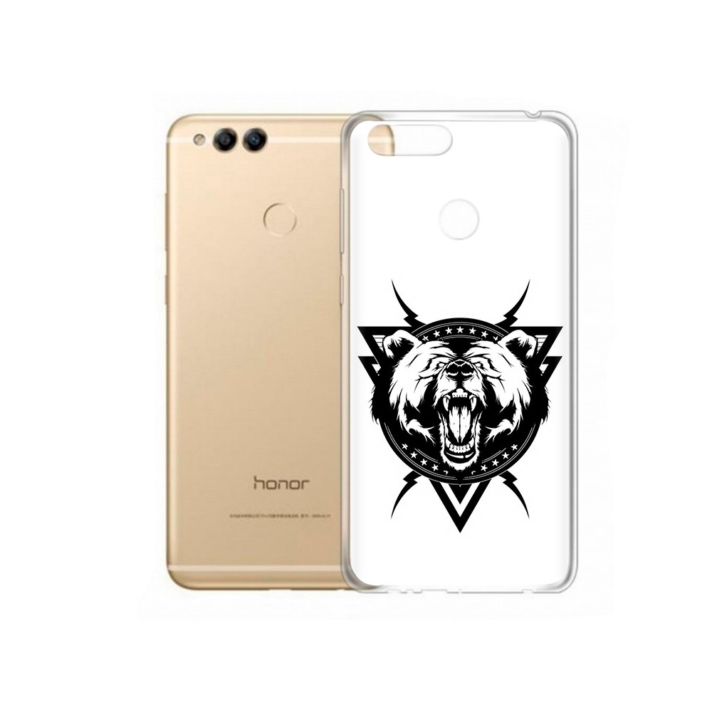 

Чехол MyPads Tocco для Huawei 7X медведь в треугольнике (PT94112.65.464), Прозрачный, Tocco