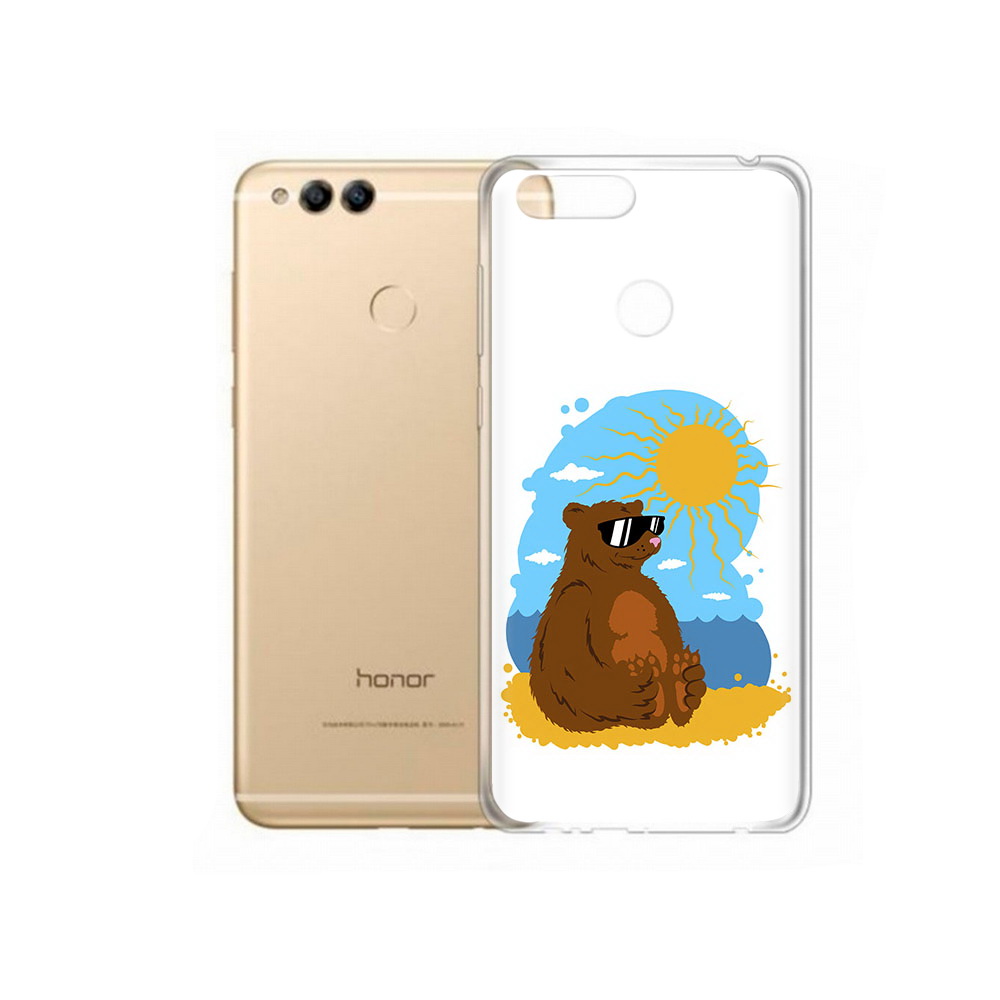 

Чехол MyPads Tocco для Huawei 7X медведь на чиле (PT94112.65.468), Прозрачный, Tocco
