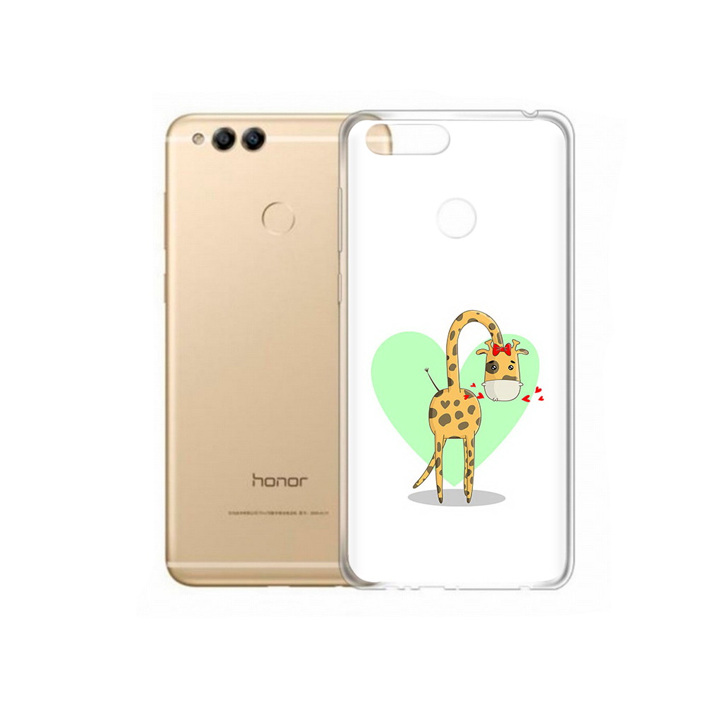 

Чехол MyPads Tocco для Huawei 7X Влюбленный жираф 14 февраля (PT94112.65.47), Прозрачный, Tocco