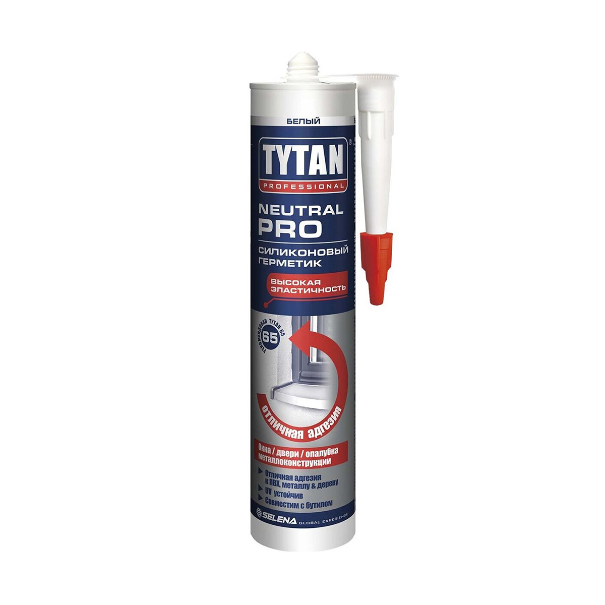 Герметик силиконовый Tytan Professional Neutral PRO, 280 мл, белый герметик силиконовый для кровли и водостоков tytan professional 310 мл белый