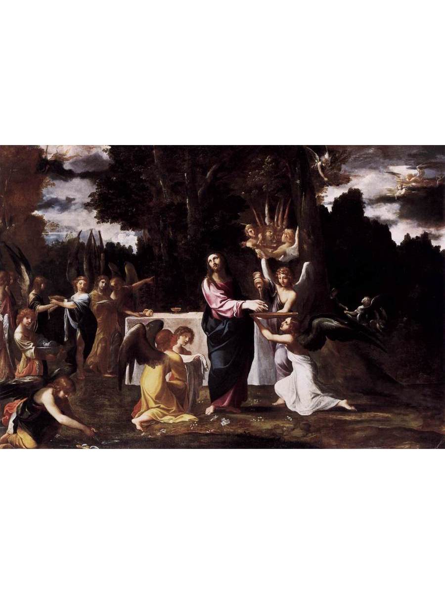 

Постер DRABS A3 Лодовико Карраччи Christ Served by Angels in the Wilderness