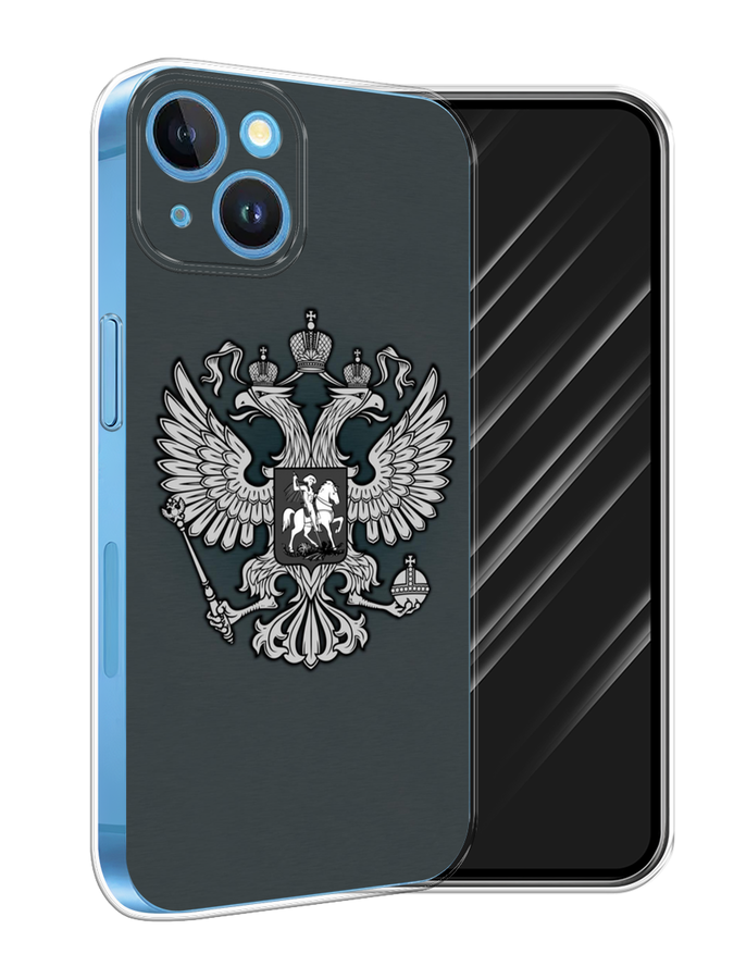 

Чехол Awog на Apple iPhone 15 "Герб России серый", 15550-1