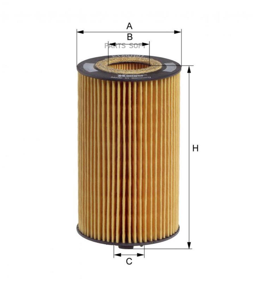 

Фильтр масляный Hengst E160H01 D28