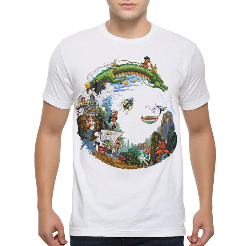 

Футболка мужская Dream Shirts комбо Аниме белая S, Белый, комбо Аниме