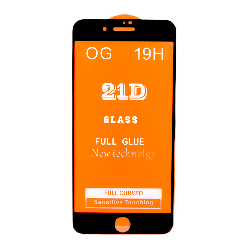 Защитное стекло для iPhone 7 Plus/8 Plus Full Curved Glass 21D 0,3 мм Orange