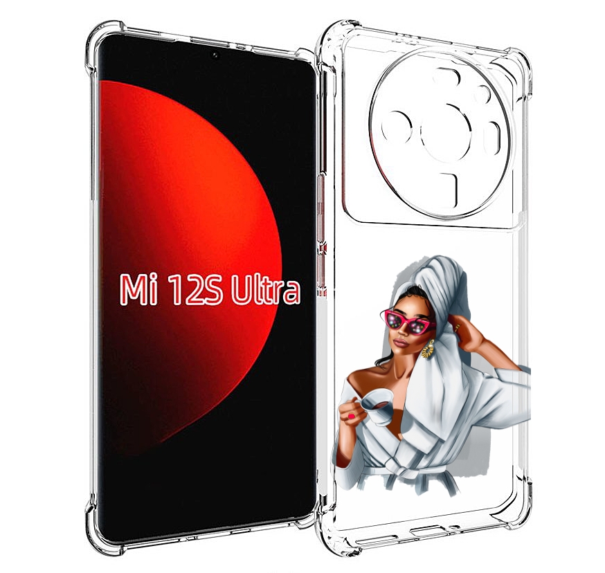 Чехол MyPads Девушка в белом халате женский для Xiaomi 12S Ultra