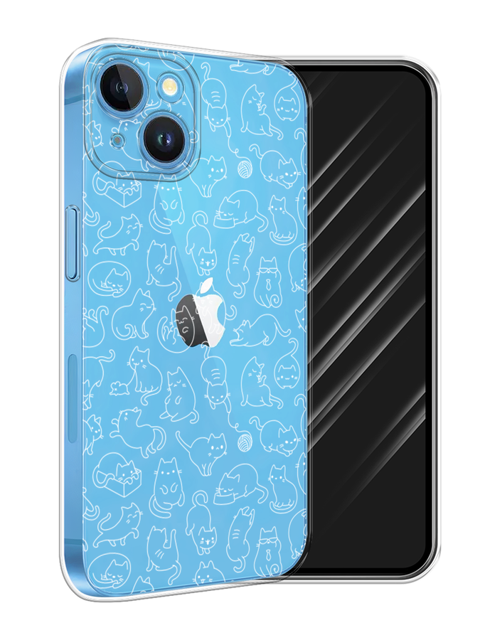 

Чехол Awog на Apple iPhone 15 "Шкодливые котики", Прозрачный;бежевый, 15550-1