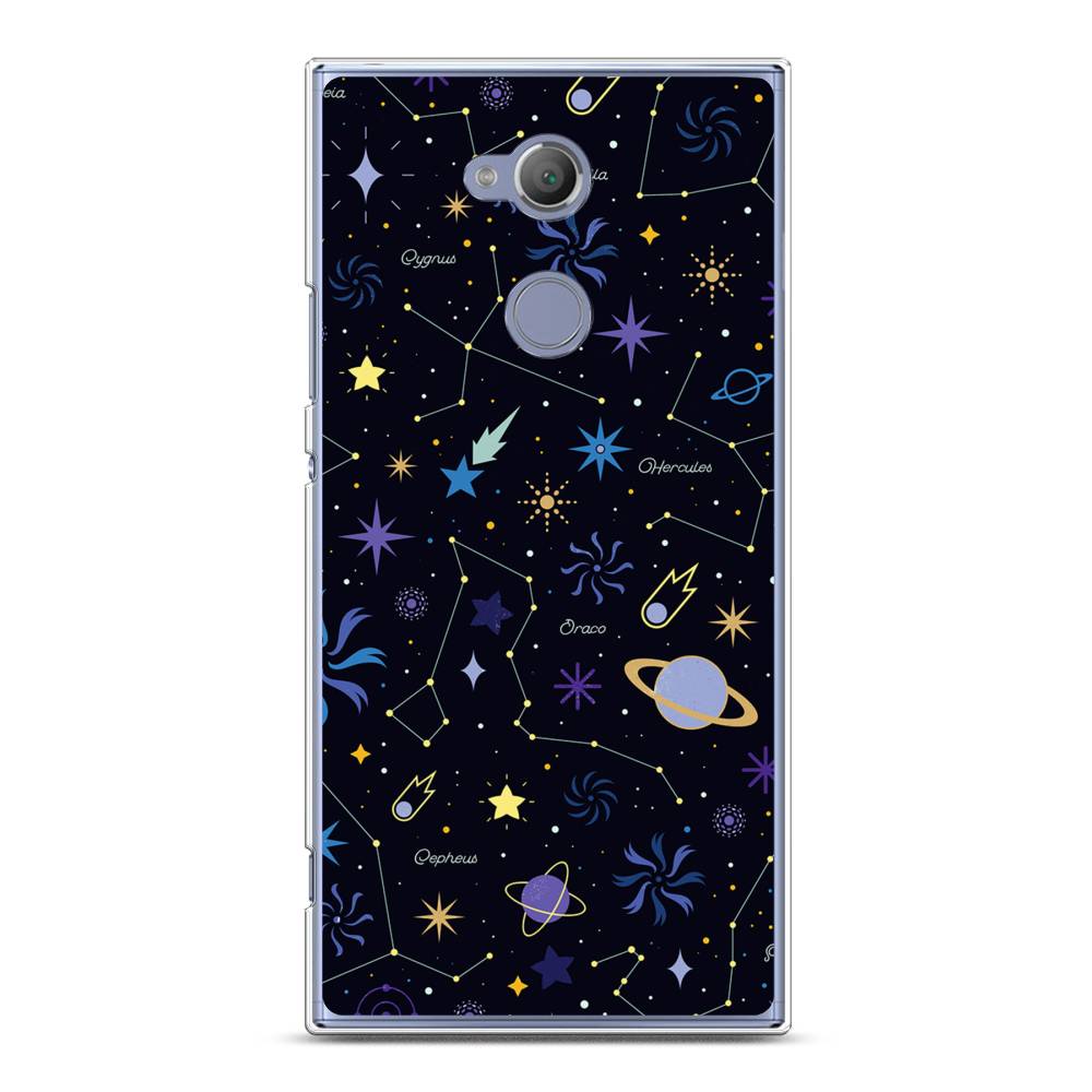 

Чехол для Sony Xperia XA2 Ultra "Цветной космос", Желтый, 53250-2