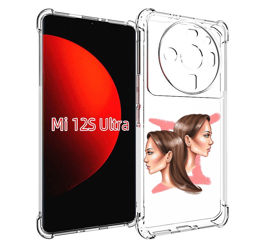 

Чехол MyPads Девушка-Близнецы женский для Xiaomi 12S Ultra, Прозрачный, Tocco