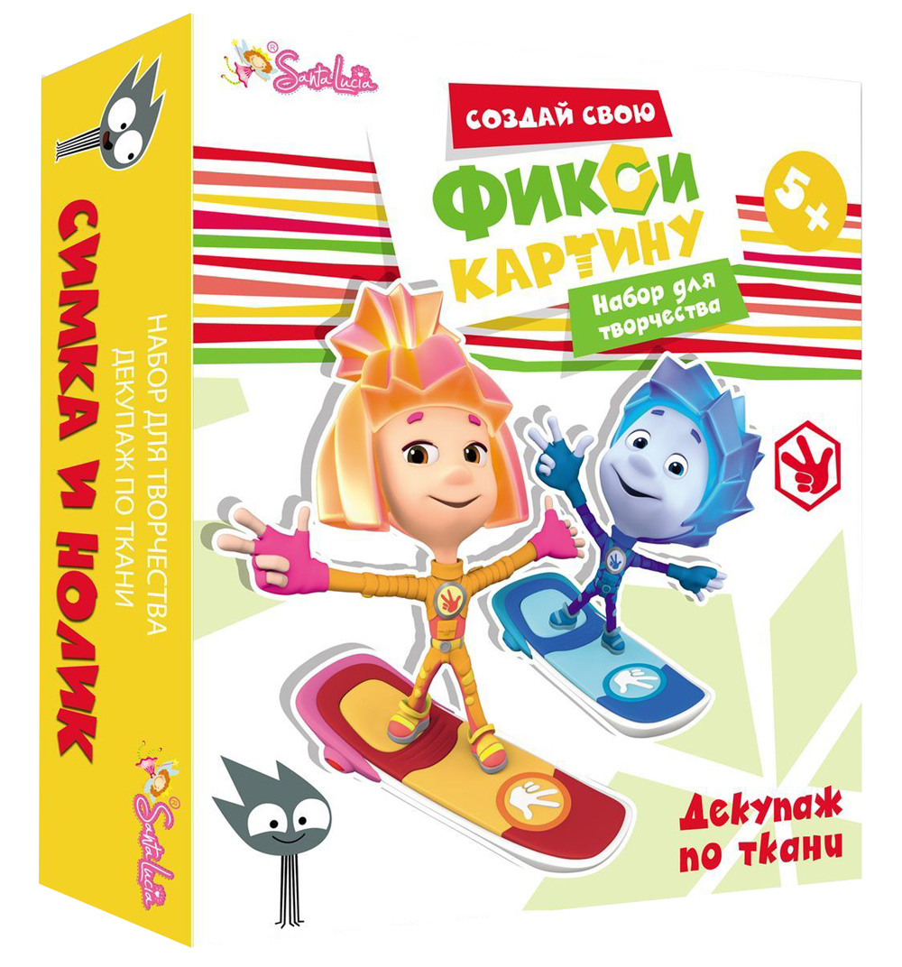

Аппликация Санта-Лючия Декупаж по ткани Симка и Нолик