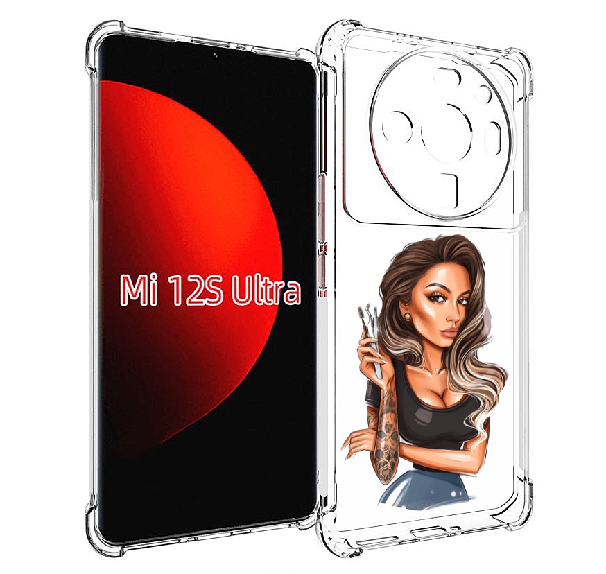 

Чехол MyPads Девушка-бровист для Xiaomi 12S Ultra, Прозрачный, Tocco