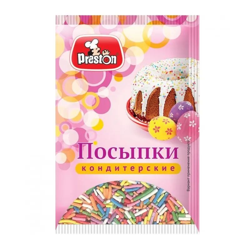 Посыпка Preston Радуга-конфетти 7 г