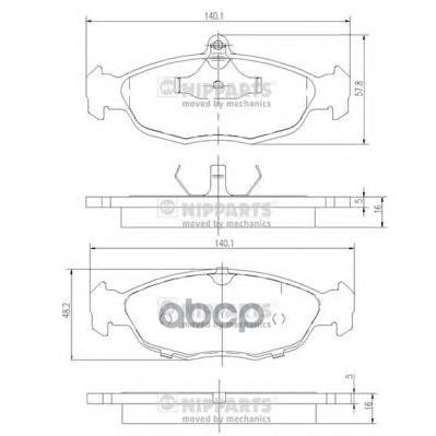 Тормозные колодки NIPPARTS J3600901