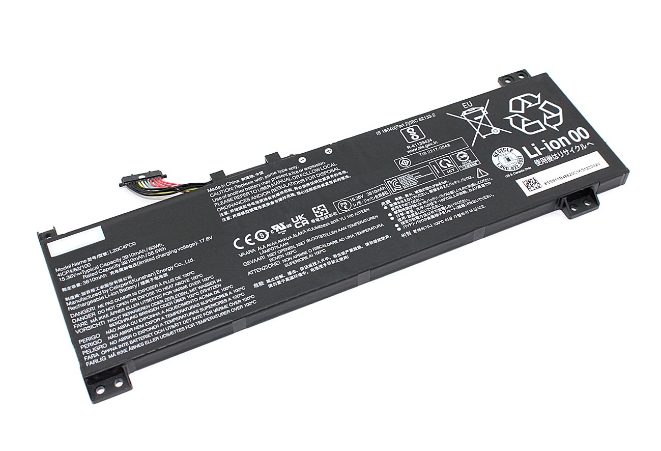 

Аккумуляторная батарея для ноутбукa Lenovo Legion 5-15ACH6H L20M4PC0 15.36V 3910mAh