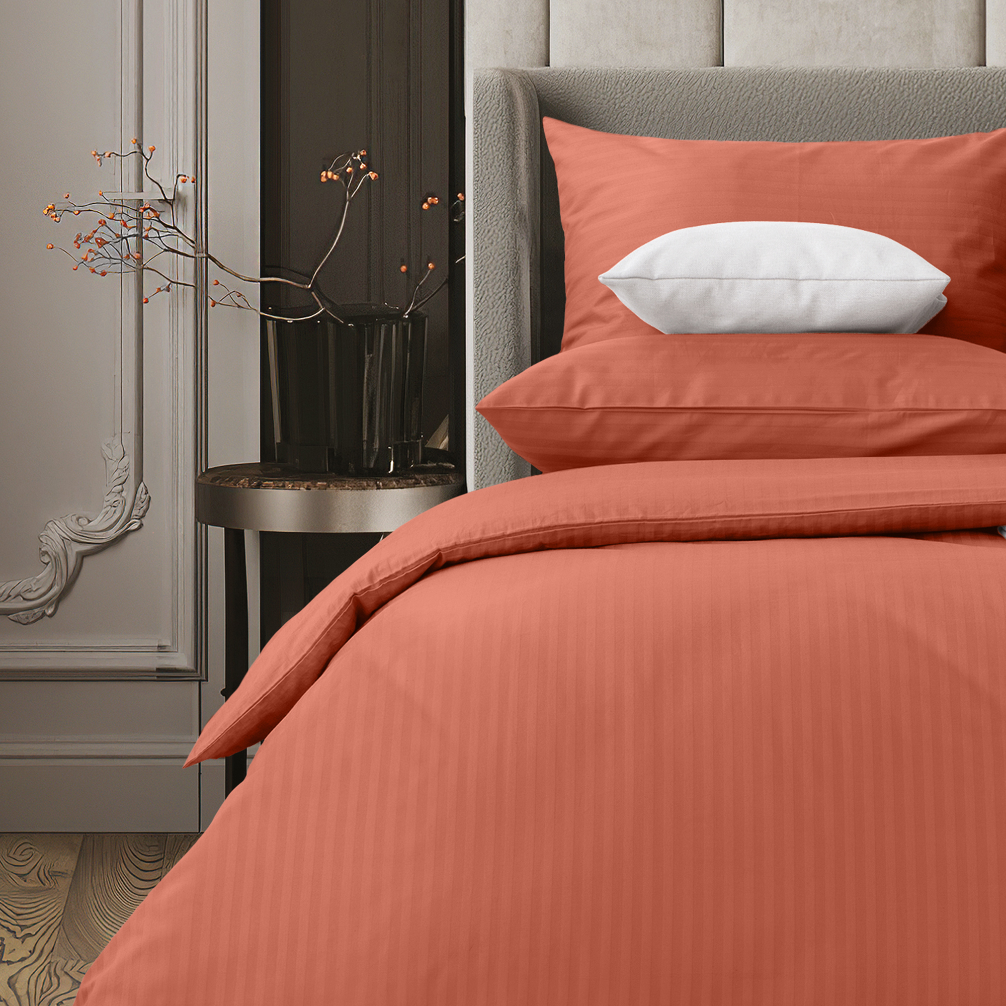 

Пододеяльник Verossa Stripe Terracotta двуспальный 180х215, страйп, хлопок 100%, 753278, Оранжевый, Stripe