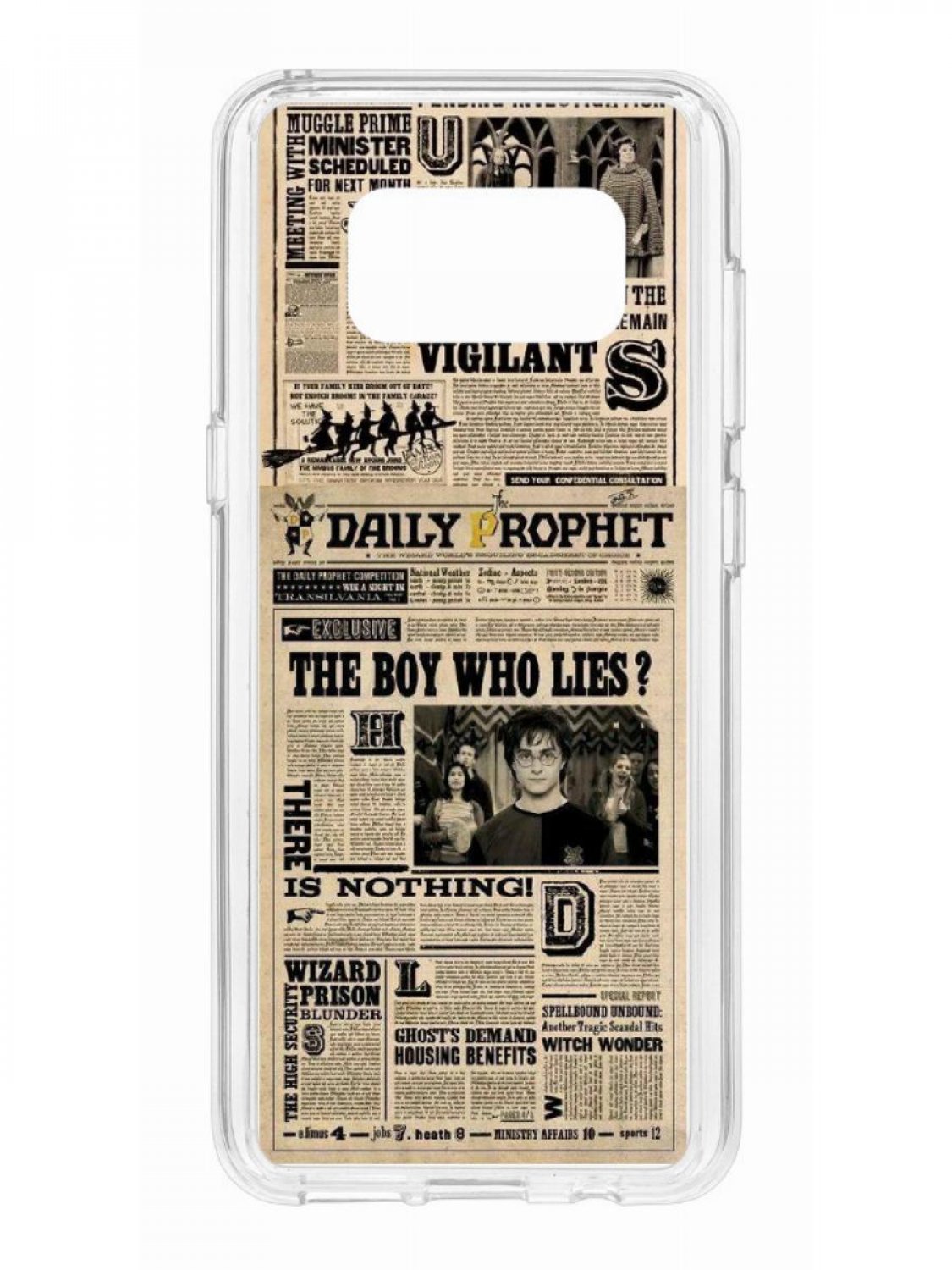 фото Противоударный чехол для samsung galaxy s8 kruche print potter прозрачный с рисунком кruче