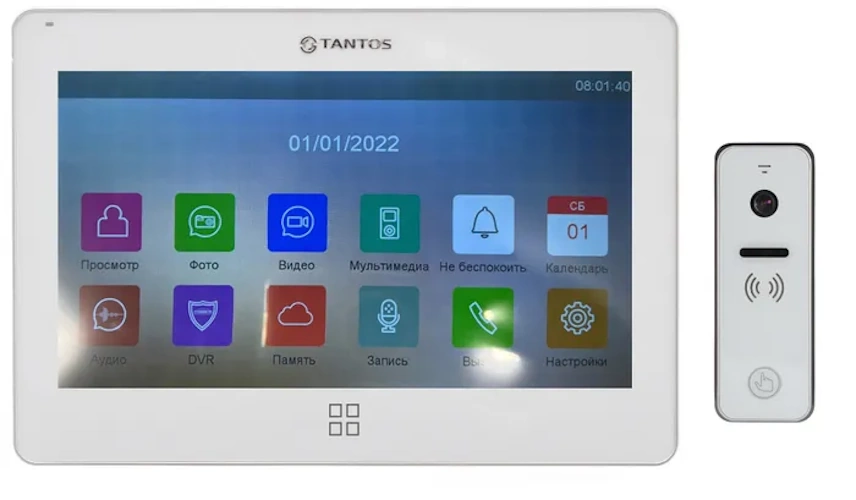 Комплект видеодомофона Tantos Stark HD (белый) и iPanel 2 HD + (белая) светодиодная снежинка ø0 55м белая дюралайт на металлическом каркасе ip54