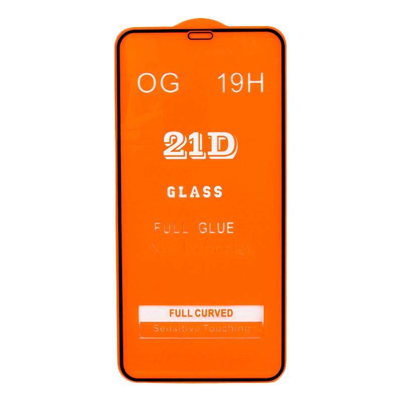 Защитное стекло для iPhone 11 Pro Max/Xs Max Full Curved Glass 21D 0,3 мм Orange