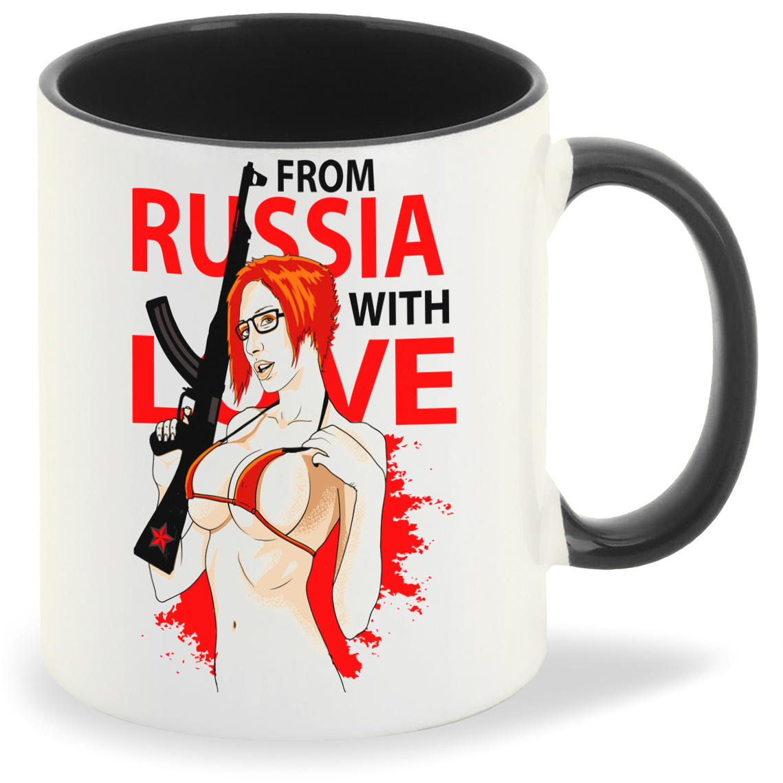 

Кружка CoolPodarok Прикол Девушка From russia, Прикол Девушка From russia