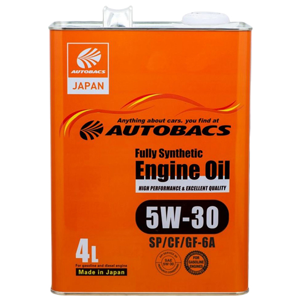 Моторное масло AUTOBACS 5/30 Fully Synthetic синтетическое Sp/Cf/Gf-6 4л