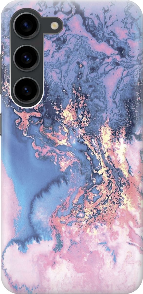 

Силиконовый чехол на Samsung Galaxy S23 с принтом "Синий мрамор", Голубой, 158286