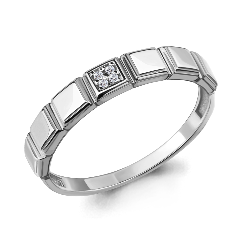 

Кольцо из серебра с фианитом р. 17,5 Aquamarine 68425А_925_р, 68425А_925_р
