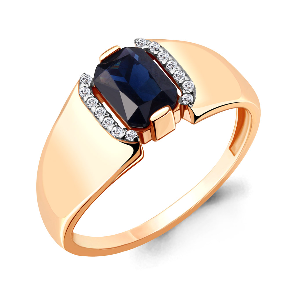 

Кольцо из серебра с сапфиром р.  Aquamarine 68428АБ_925_з, 68428АБ_925_з