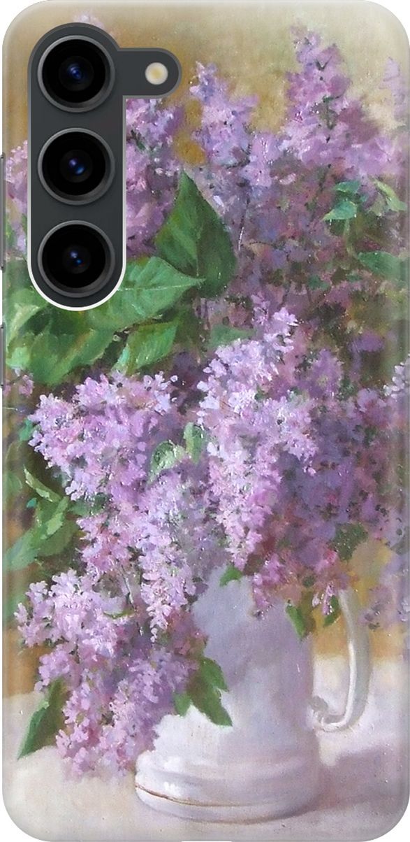

Силиконовый чехол на Samsung Galaxy S23 с принтом "Букет сирени", Зеленый;фиолетовый, 158294