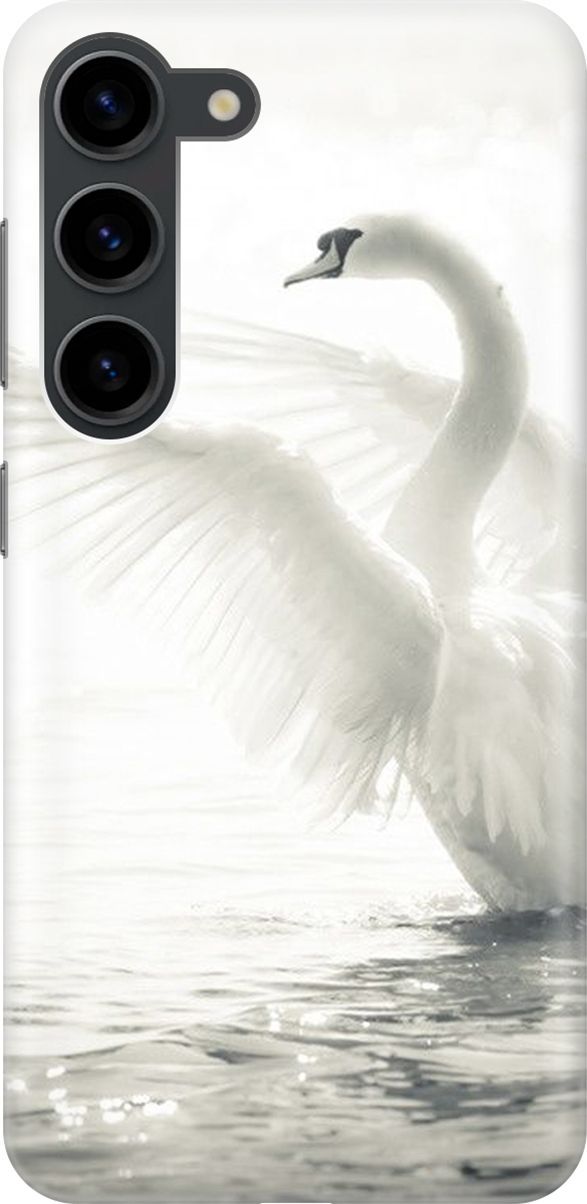 

Силиконовый чехол на Samsung Galaxy S23 с принтом "Лебедь", Белый, 158295