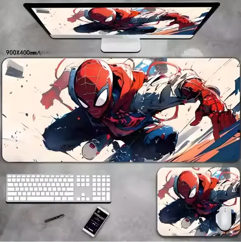 

Игровой коврик для мыши и клавиатуры NoBrand Spiderman-05 (ART-74), Разноцветный, Spiderman-05