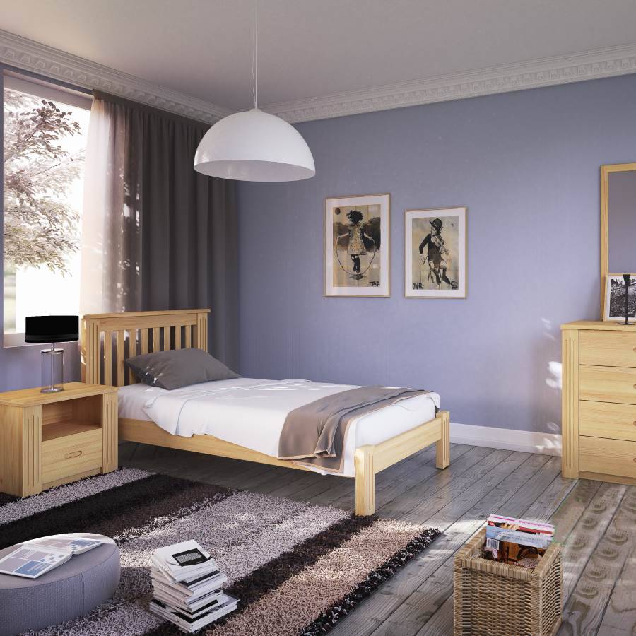 

Кровать Profi Hobbi Pino Rino 900 х 2000 сосна, без покраски, Бежевый, Pino Rino