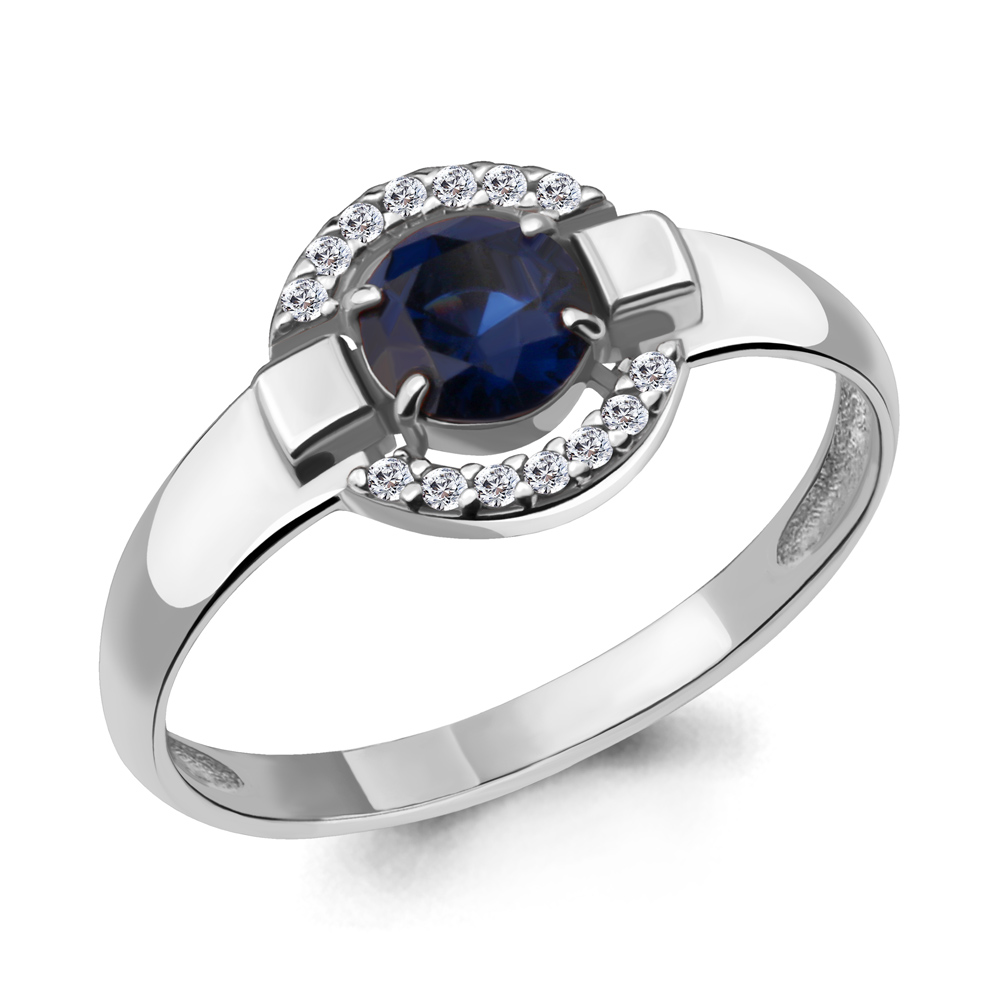 

Кольцо из серебра с сапфиром р. , Aquamarine 68459АБ_925_р, 68459АБ_925_р