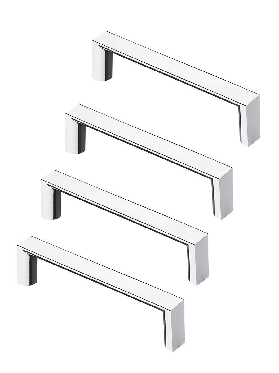 

Комплект из 4 шт ручка-скоба 96 мм KERRON хром S-2440-96, Серебристый, S-2440