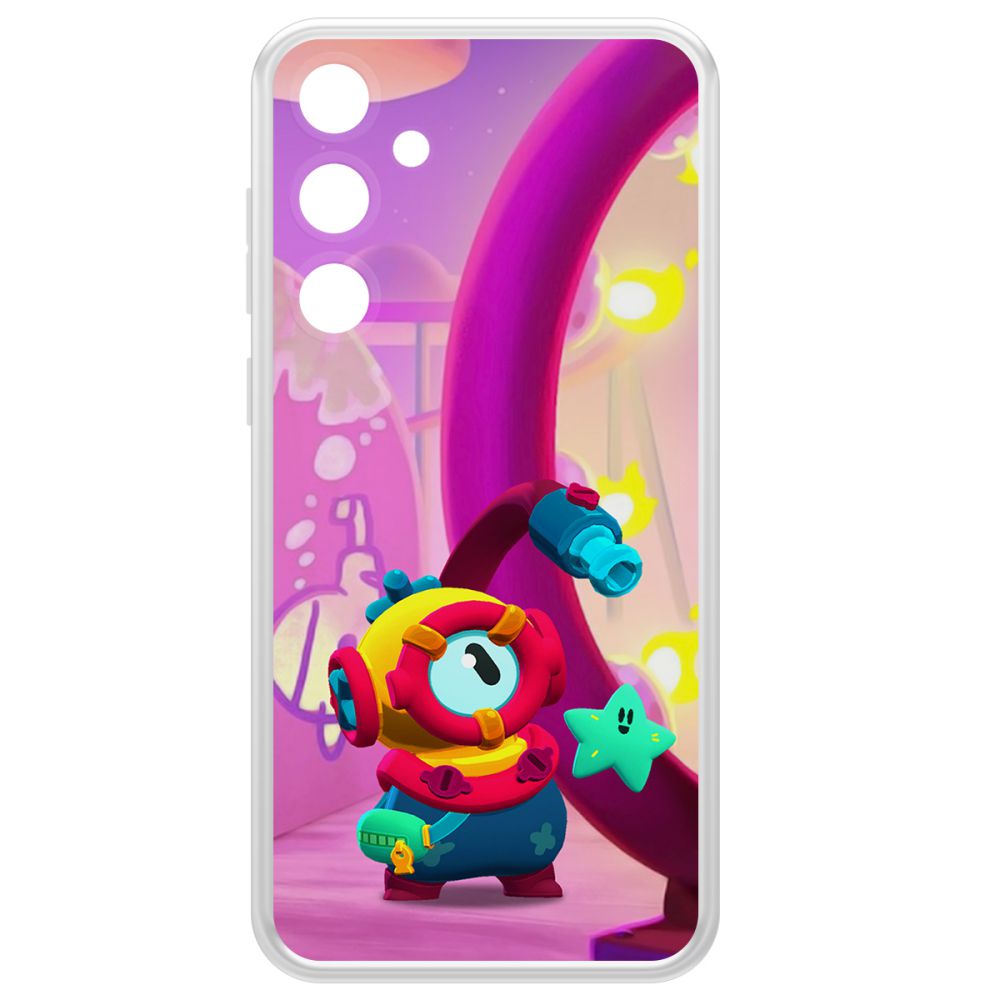 

Чехол-накладка Krutoff Clear Case Brawl Stars-Отис для Samsung Galaxy A55 5G (A556), Прозрачный