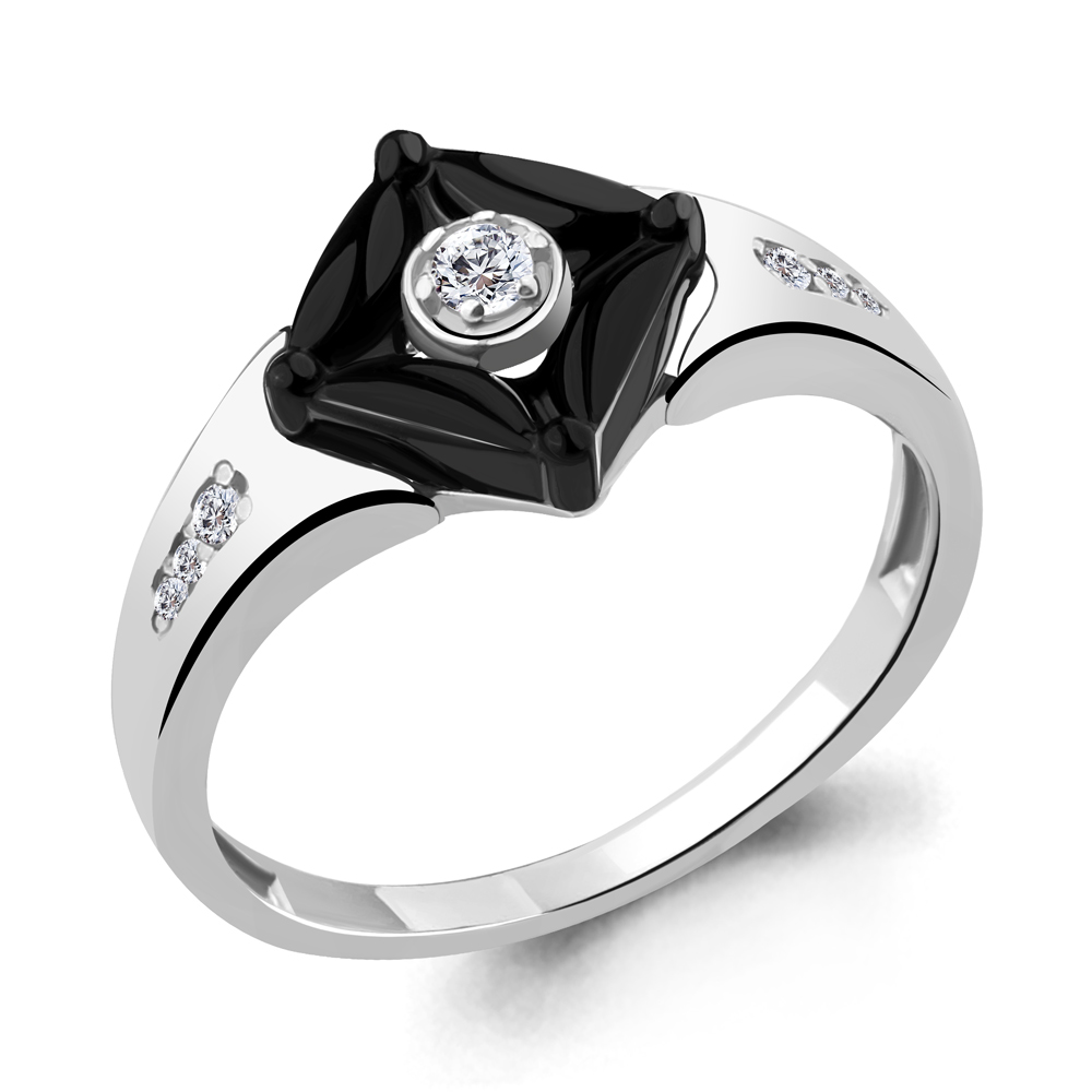 

Кольцо из серебра с керамикой р. 20 Aquamarine 68468А_925_р, 68468А_925_р