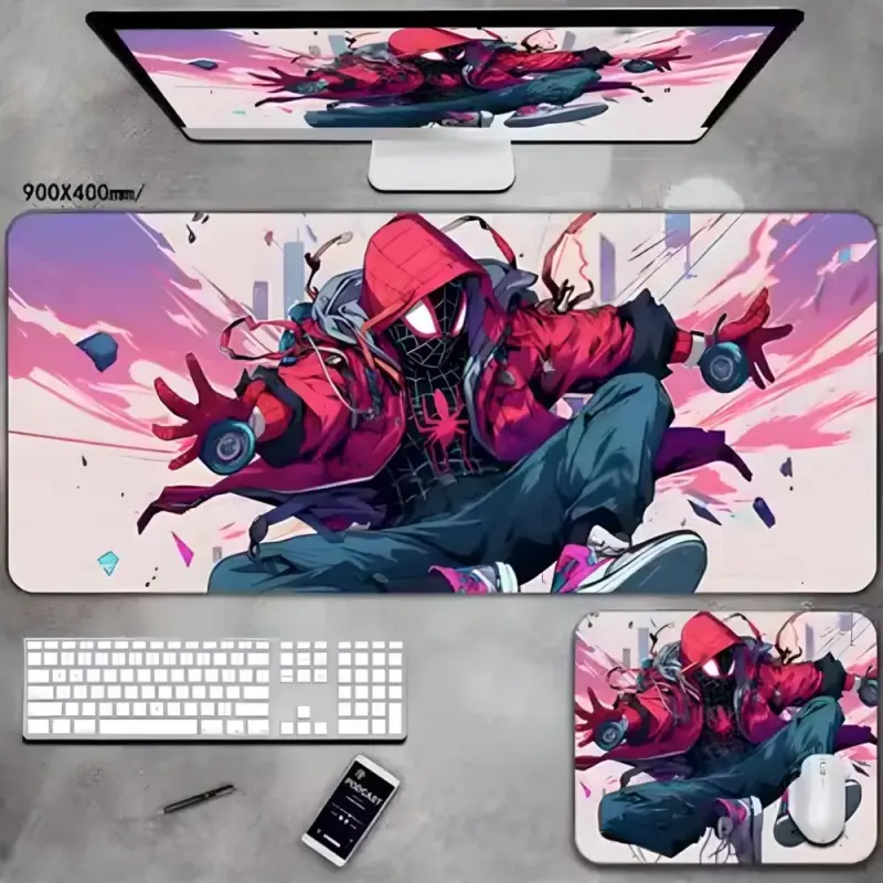 

Игровой коврик для мыши и клавиатуры NoBrand Spiderman-19 (ART-88), Разноцветный, Spiderman-19