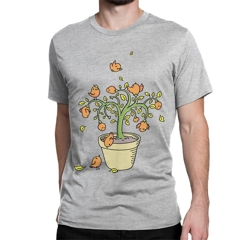 

Футболка мужская Dream Shirts Растение с птичками серая XL, Серый, Растение с птичками