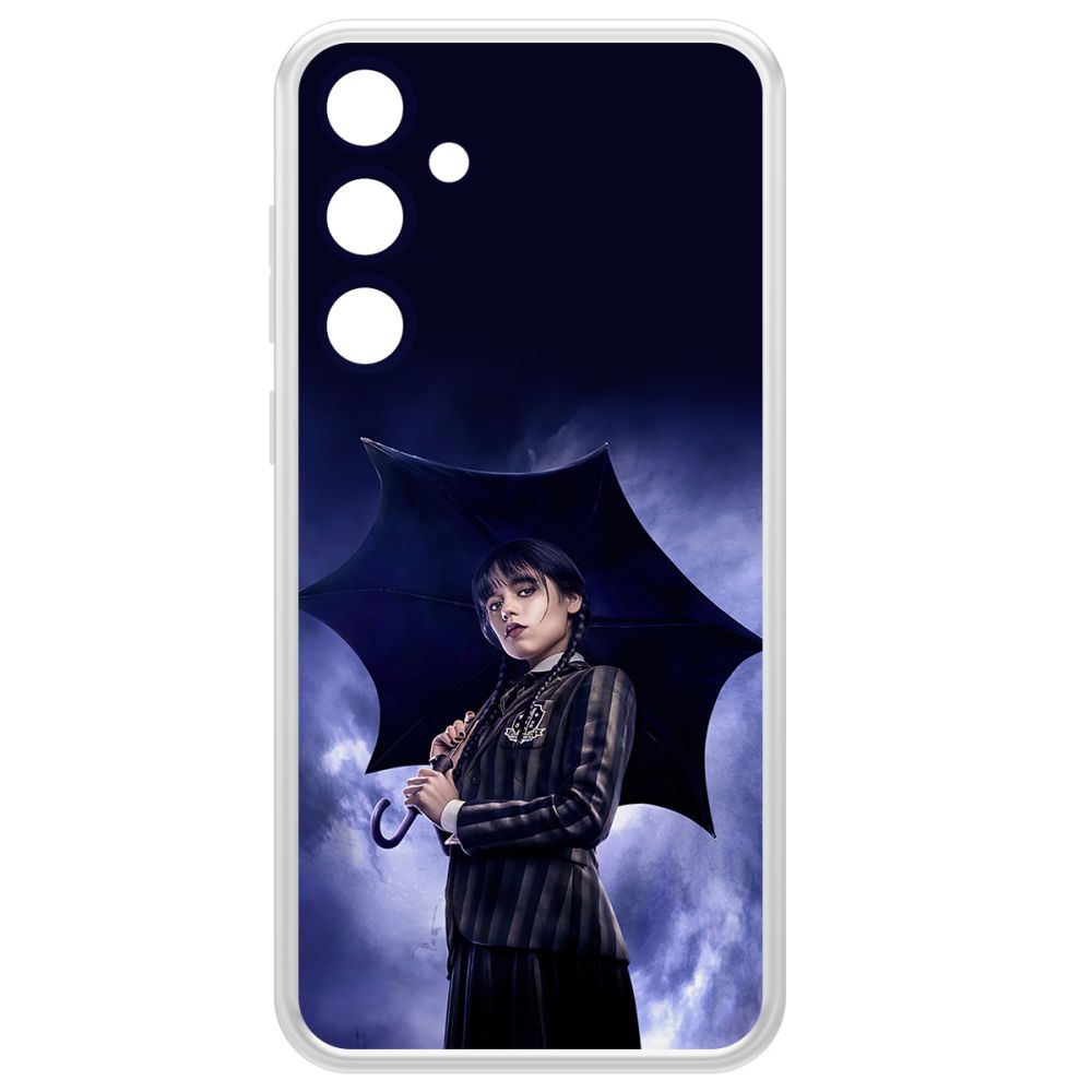 

Чехол-накладка Case Уэнсдей Аддамс - Уэнсдей под зонтом для Samsung Galaxy A55 5G (A556), Прозрачный
