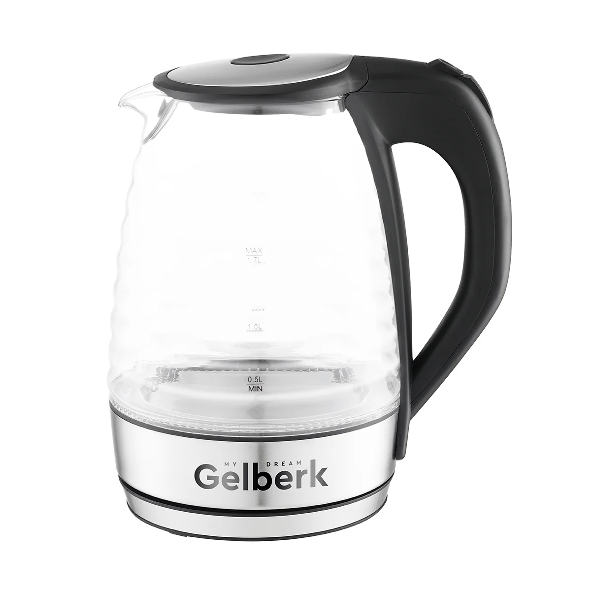 

Чайник электрический Gelberk GL-KG20 1.7 л серебристый, прозрачный, GL-KG20