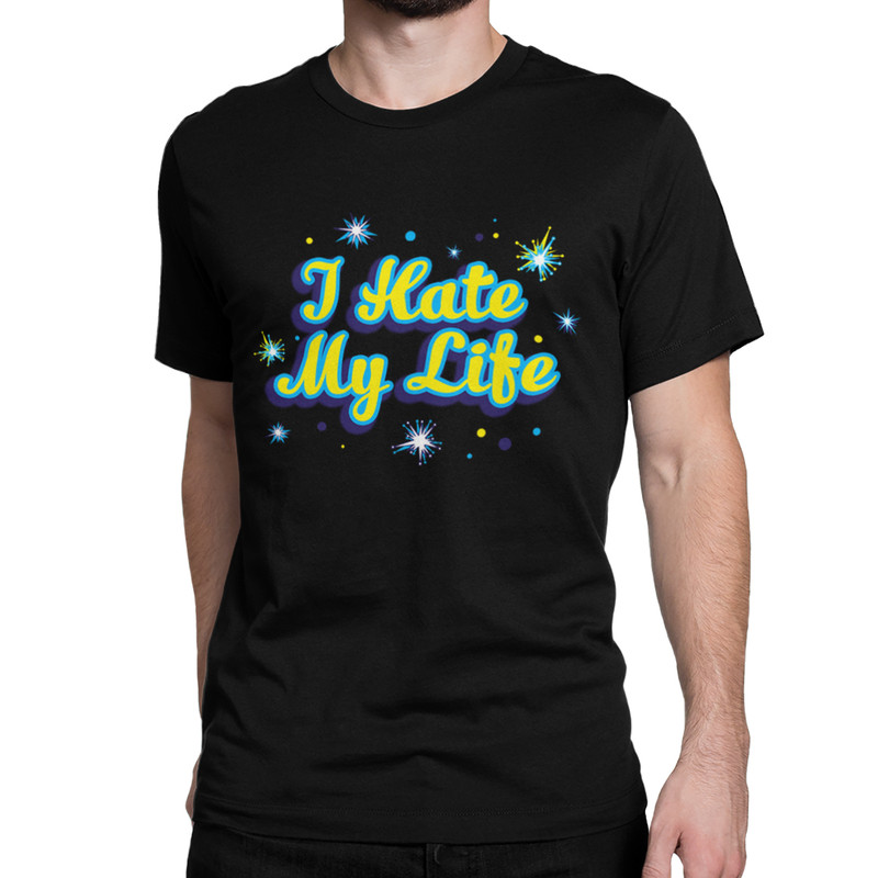 

Футболка мужская Dream Shirts с надписью I Hate My Life черная XS, Черный, с надписью I Hate My Life