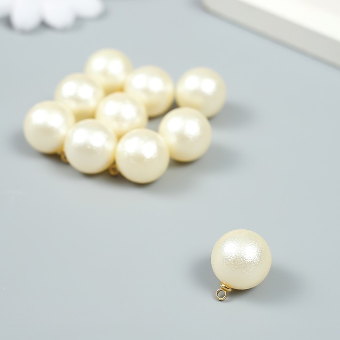 

Декор для творчества Арт Узор Жемчужный шершавый шарик с петелькой 10 шт d=1,6 см, 2шт, Разноцветный