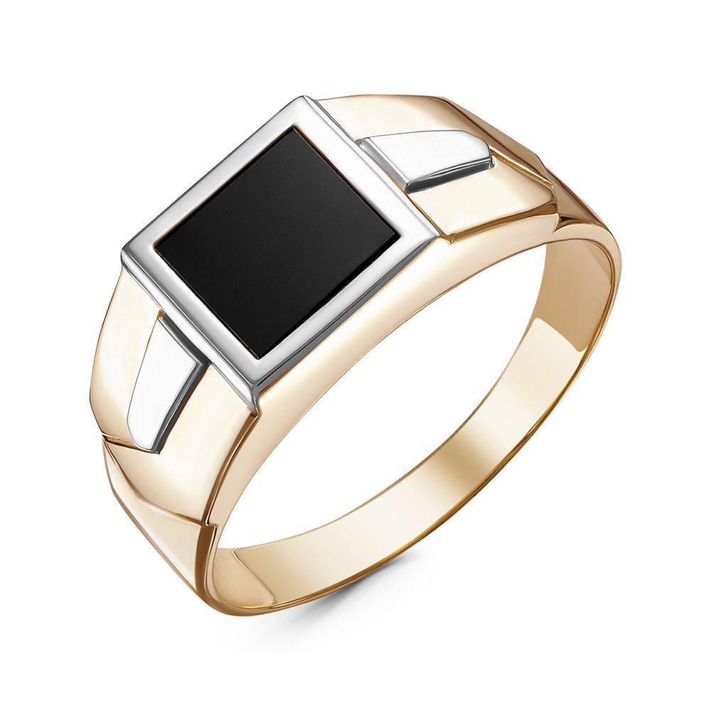 Кольцо печатка из золота р.22 INFINI 841011р, фианит