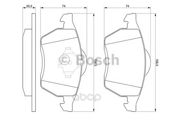 

Тормозные колодки Bosch дисковые 986494003