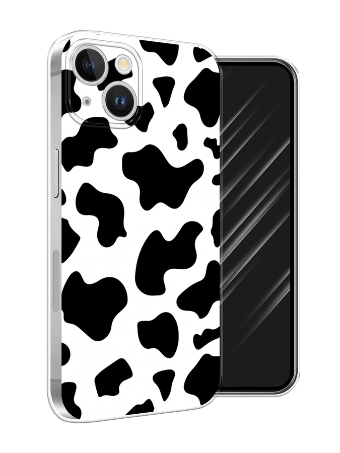 

Чехол Awog на Apple iPhone 15 Plus "Пятна коровы", Белый;черный, 15650-1