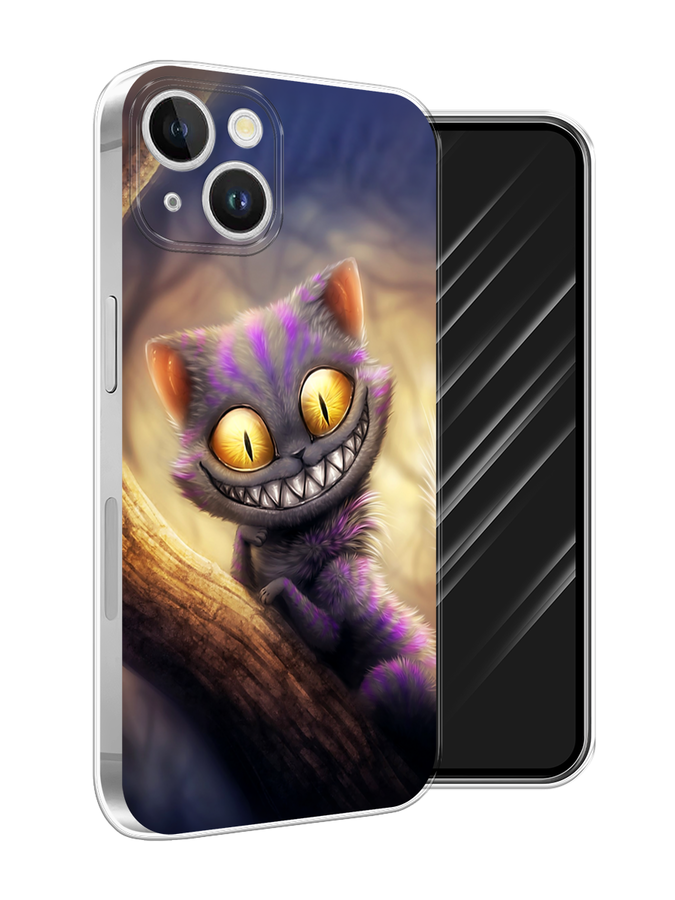 

Чехол Awog на Apple iPhone 15 Plus "Cheshire Cat", Фиолетовый;желтый, 15650-1
