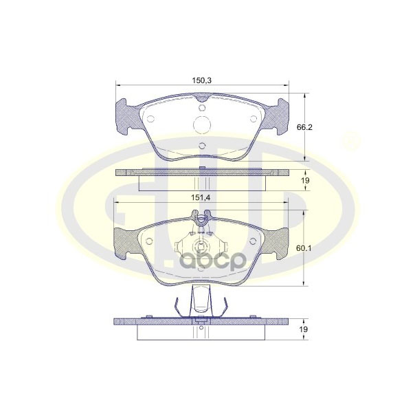 

Колодки Пер Mb W202 2.3/2.4/2.8/W210 2.0-3.0d 95- G.U.D арт. GBP058600